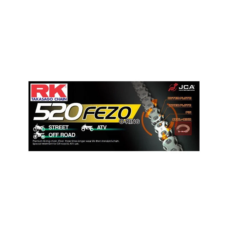 CHAINE O'RING RENFORCEE RK 520 SO KXR 250 3 CHAINE O'RING RENFORCEE RK 520 SO KXR 250