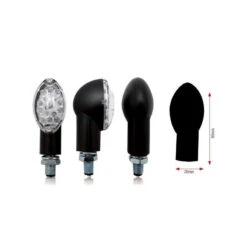 Suzuki CLIGNOTANTS OVAL LEDS NOIR HOMOLOGUE