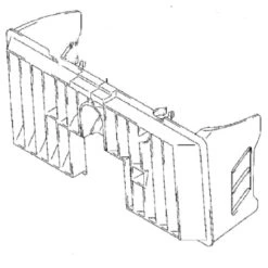 GRILLE CACHE PLASTIQUE RADIATEUR LTZ 400 D'ORIGINE 2003-08