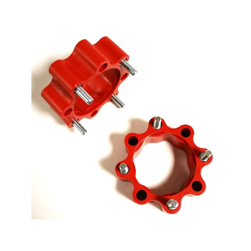 PAIRE D ELARGISSEURS PHD ARRIERE ROUGE DOUBLE PERCAGE 4x110 ET 4x115 + 45mm 3 PAIRE D ELARGISSEURS PHD ARRIERE ROUGE DOUBLE PERCAGE 4x110 ET 4x115 + 45mm