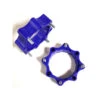 PAIRE D ELARGISSEURS PHD AVANT BLEU DOUBLE PERCAGE 4X144 ET 4X156 +45mm -Magasin D'Accessoires Moto paire d elargisseurs phd avant bleu double percage 4x144 et 4x156 45mm