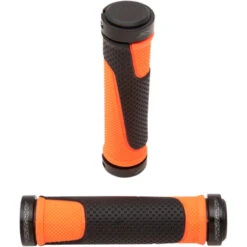 POIGNEES PROGRIP 997 LOCK-ON POUR QUAD AVEC GACHETTE 2X22mm FLUORESCENT ORANGE NOIR